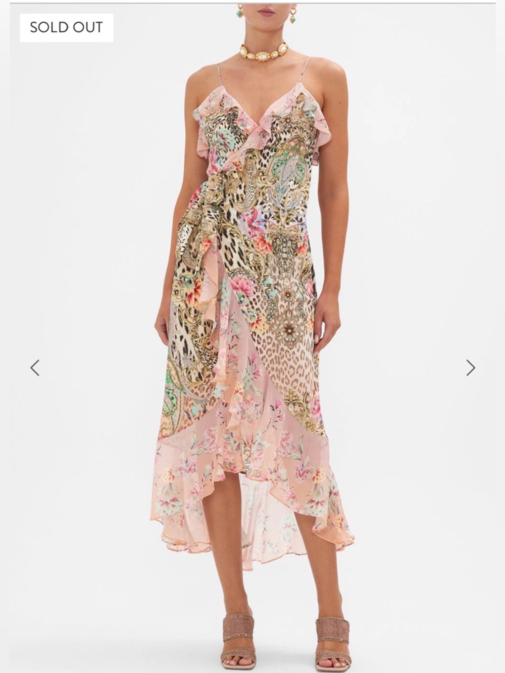 NWT CAMILLA Long Wrap Dress With Frill Queen Atlantis size Medium